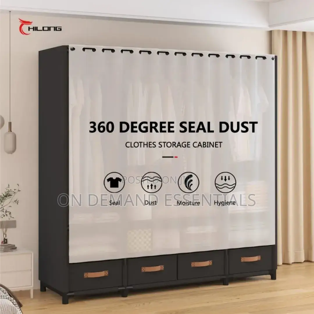 Elegant Heavy Duty Metallic Wardrobe