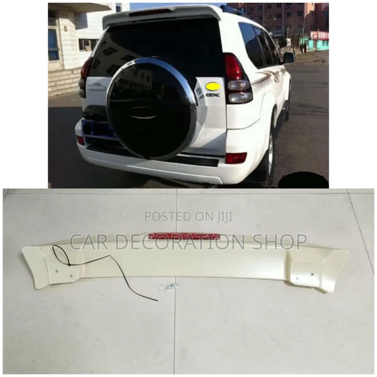 Upgrade Sporty Look Prado 120 Series Spoiler With Brake Light Bar