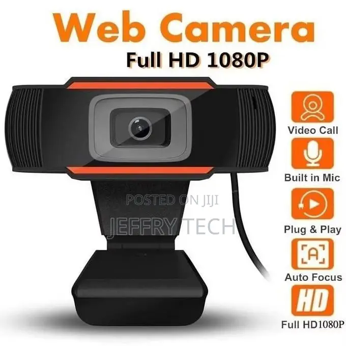 1080P HD USB Webcam With Microphone for PC, Desktop Computer, Gaming,