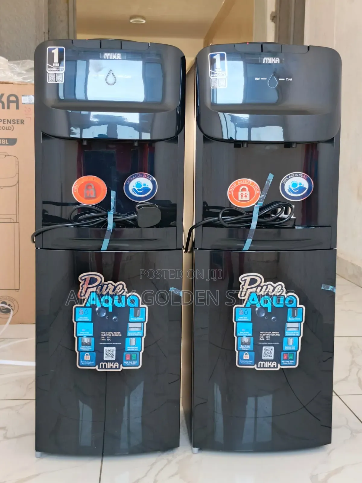 Black Mika Free Standing Hot and Cold Water Dispenser at 9700