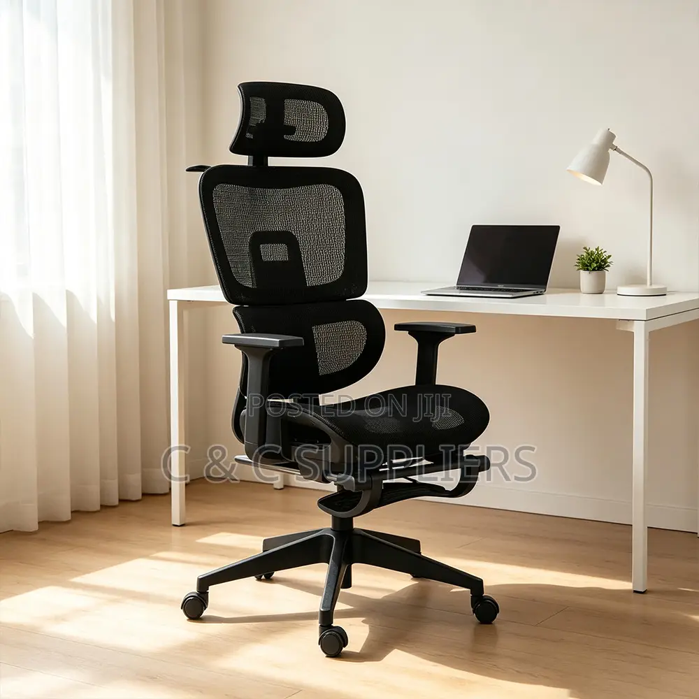 Modern Full Mesh Chair With Footrest