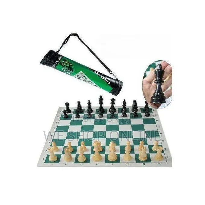 Leather Chess Game 50*50cm With Roll-Up Vinyl Board Mat