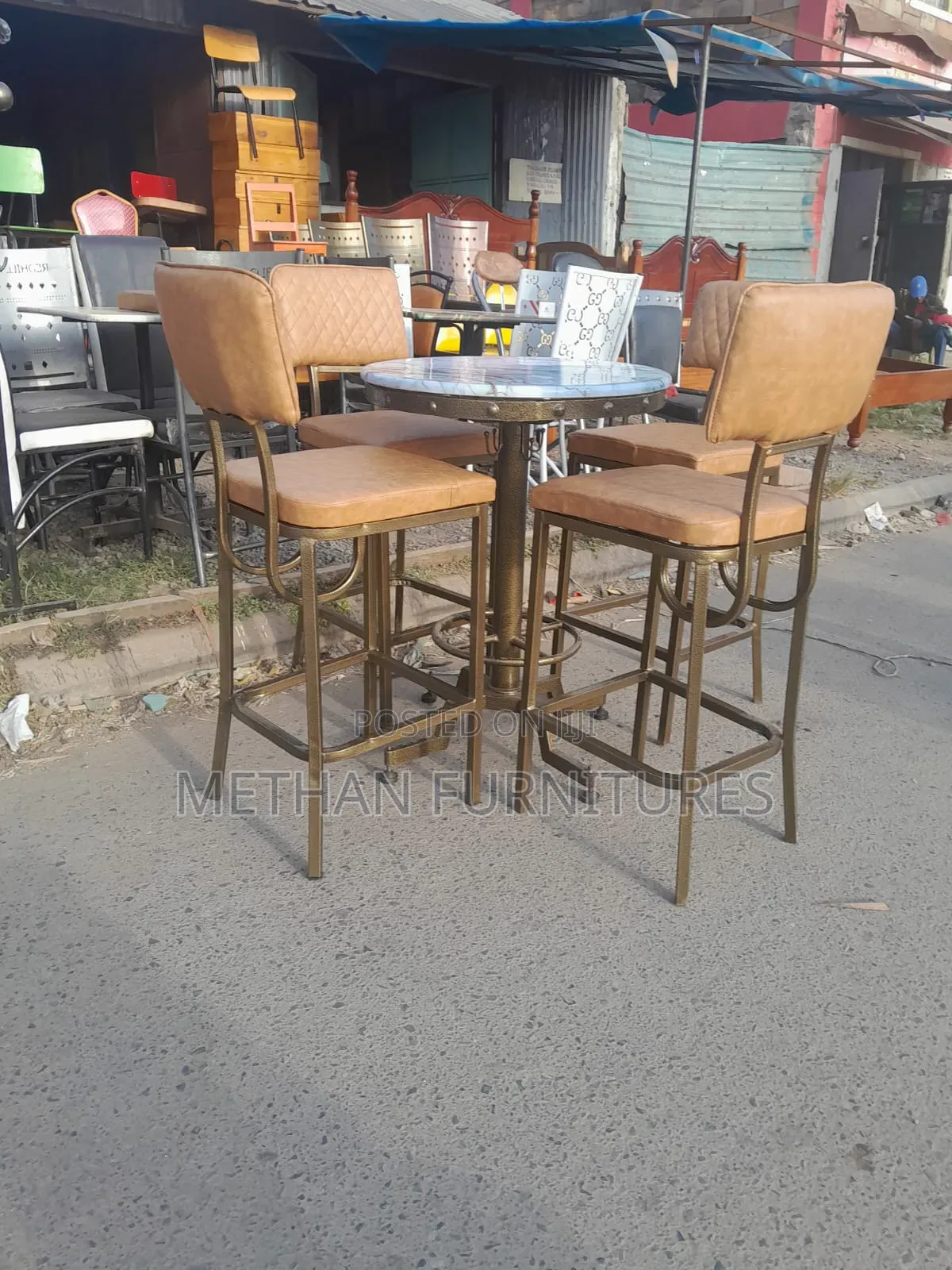 Restaurant High Stools and Table