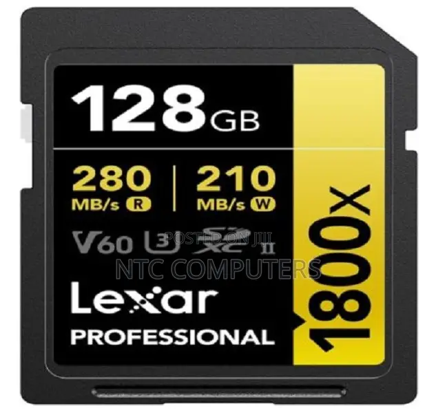 Lexar 128GB 280 MBPS Professional 1800x UHS-II SDXC Memory Card (GOLD)