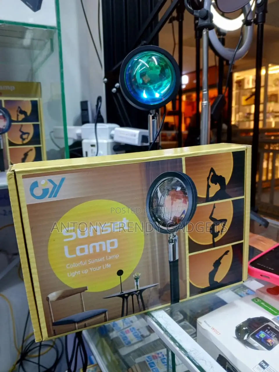 RGB Sunset Lamp Projector USB LED Light With Remote Control
