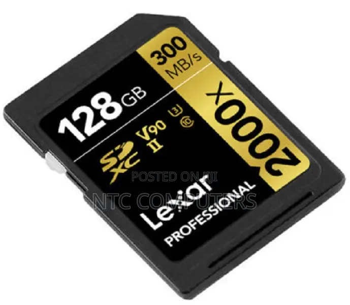 Lexar 128GB Professional 2000x UHS-II SDXC Memory Card-300mbps(Gold)
