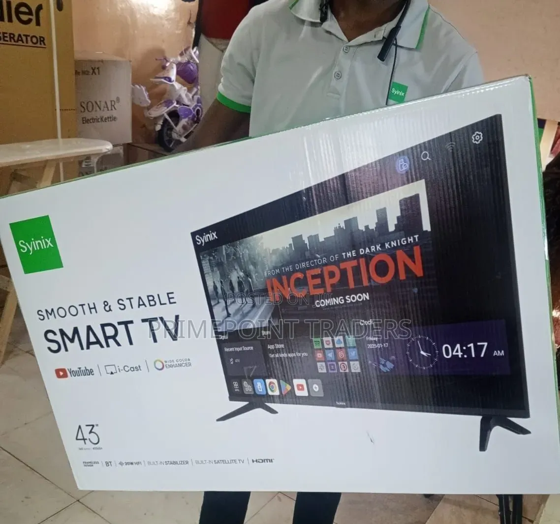 Syinix 43 Smart,Crystal Clear Full HD Picture Quality