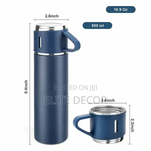 Unbreakable Stainless Steel Thermo Cup Gift Set – 500ml + 130ml Cups