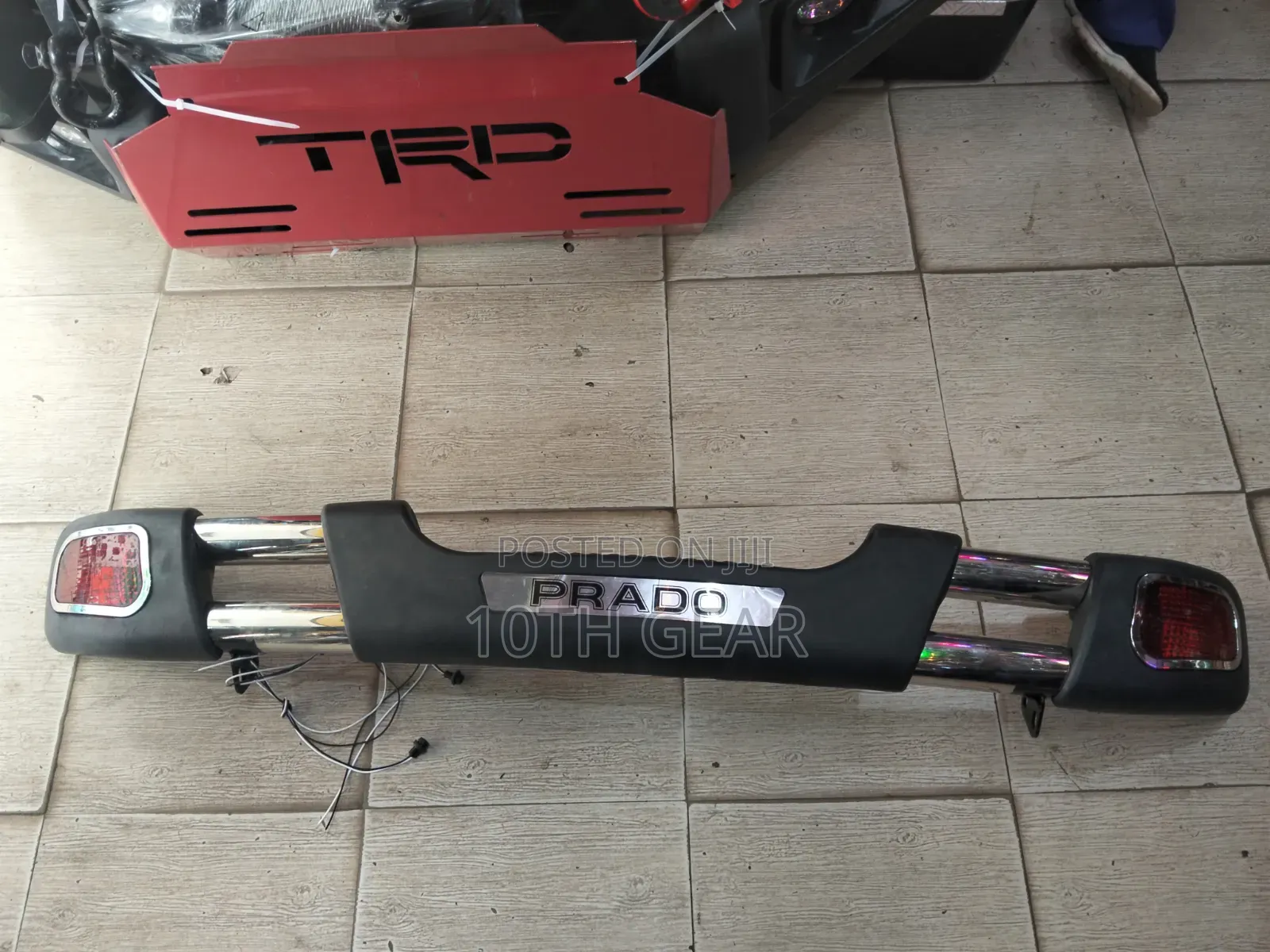 Rear Bumper Guard Prado 120 With Lights