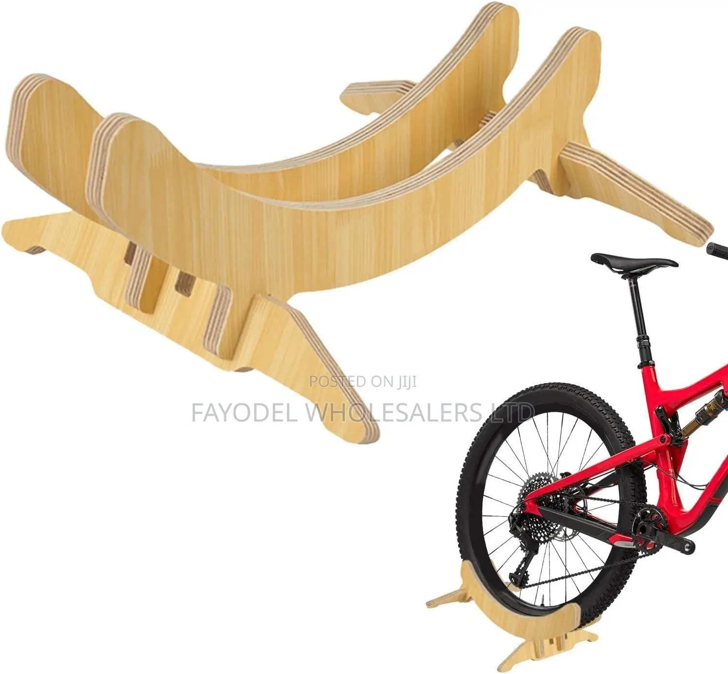 Portable Wooden Bike Display Stand