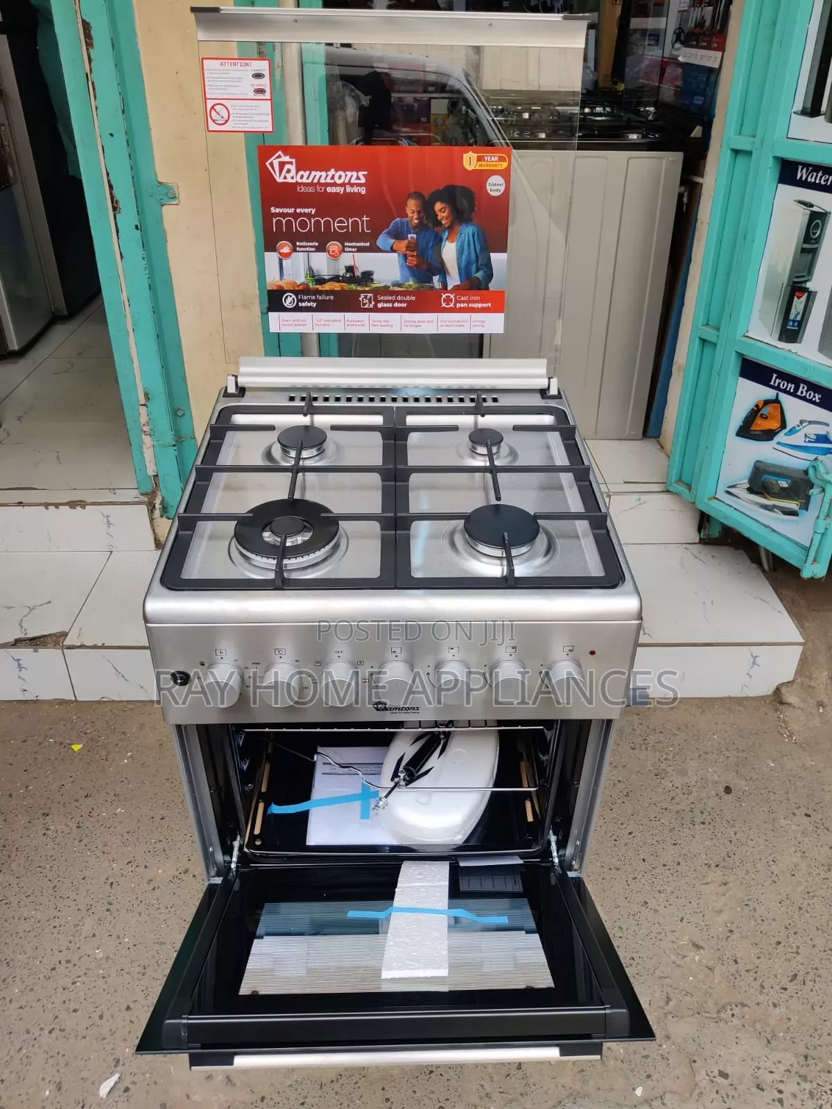 Ramtons Standing Cooker RC397 60X60CM Full Gas Electric Oven