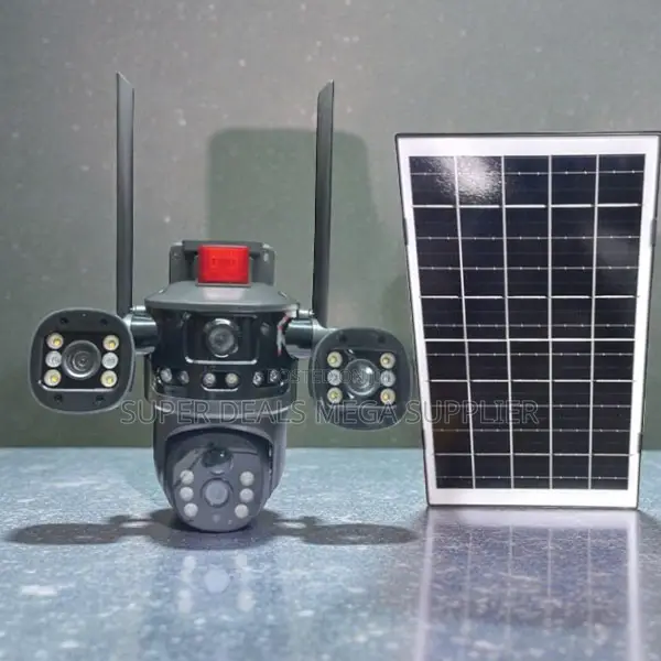 V380 Pro 20MP 4G PTZ Rotating Triple Lens Solar Camera 360 Degree PTZ
