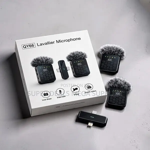 Interview-Ready 3 in 1 Dual Mics Wireless Lavalier Microphone