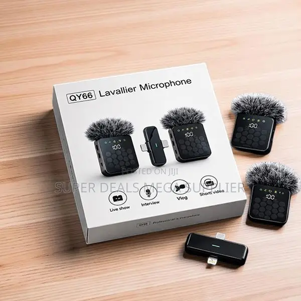 Reliable Portable 3 in 1 Dual Mics Wireless Lavalier Microphone