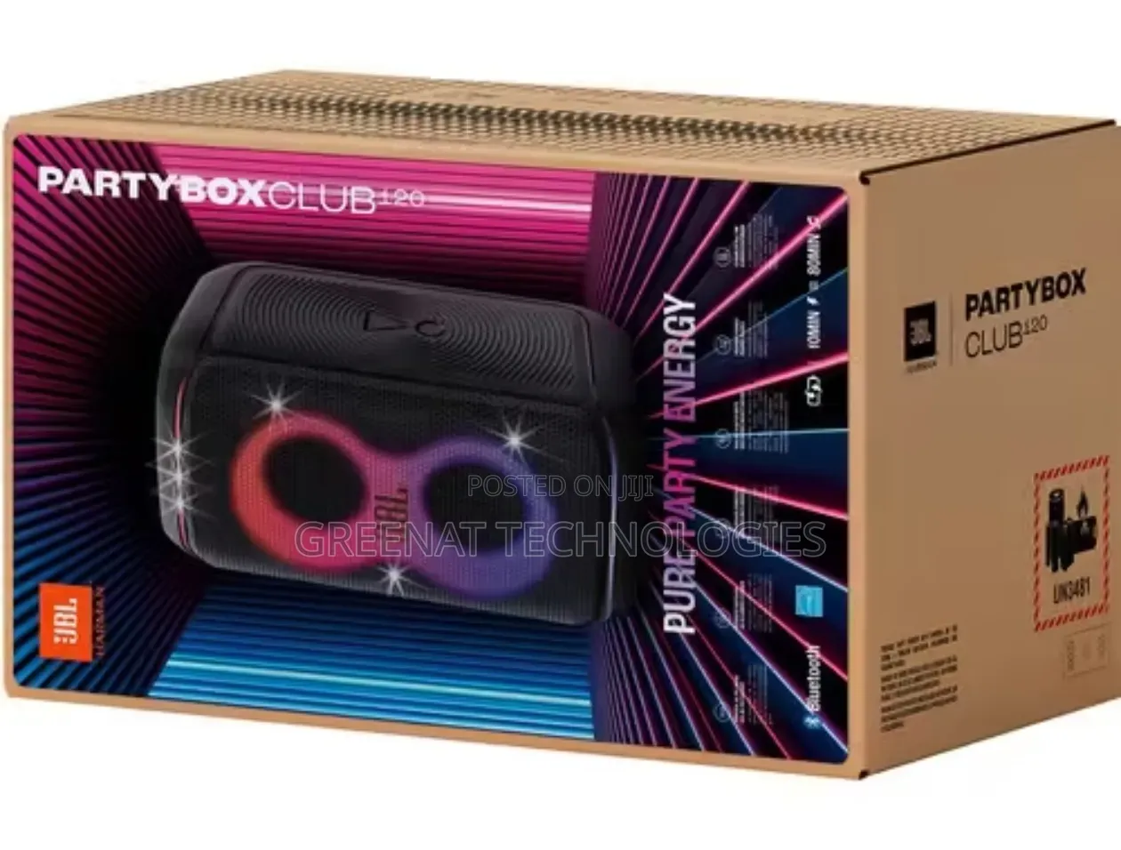 JBL Partybox Club 120 160Watts RMS JBL Original Pro Sound 12hrs Play