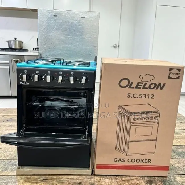 Easy-to-Clean Free Standing 4 Gas Cooker Burner With Electric Oven