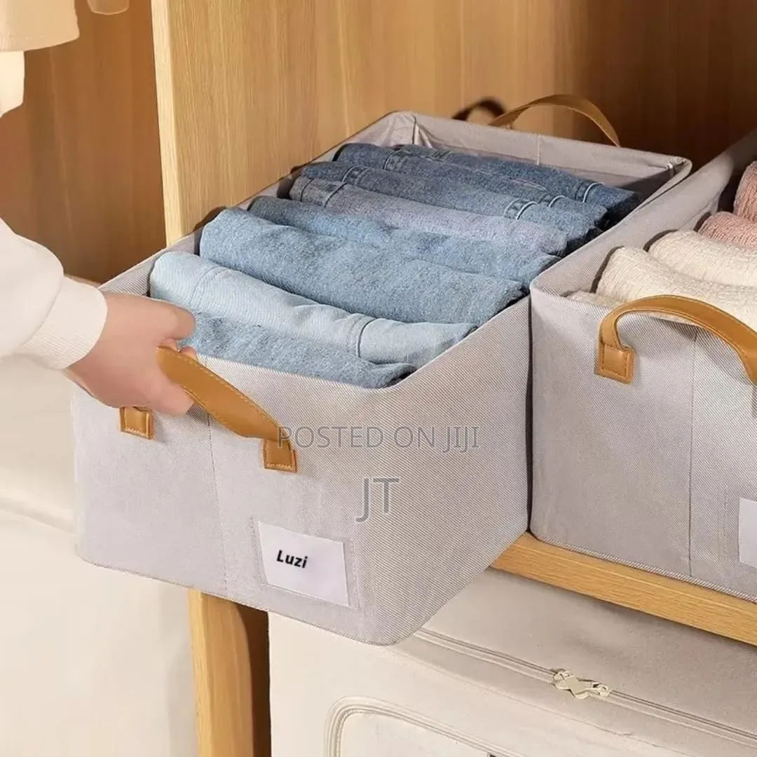 New Design Collapsible Fabric Storage Basket (50cm X 35cm X 24cm)