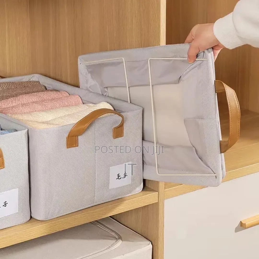 New Design Collapsible Fabric Storage Basket (50cm X 35cm X 24cm)