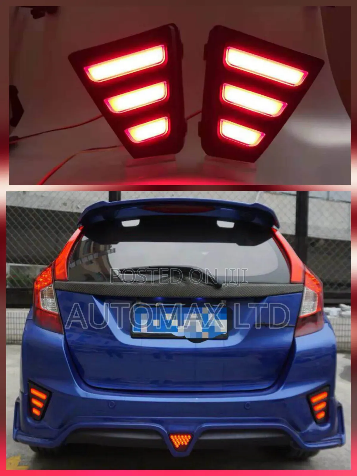 Honda Fit/Jazz, Yr2014+ Rear Bumper Led Reflectors (2pcs)
