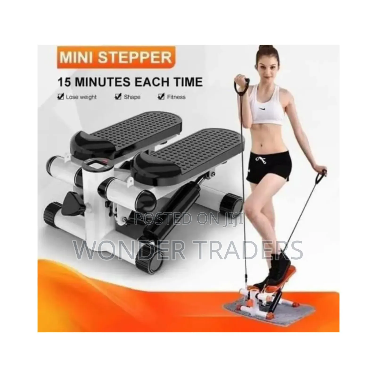 Mini Stepper /*_Mini Stepper With Resistance Bands*Fitness to Behold*