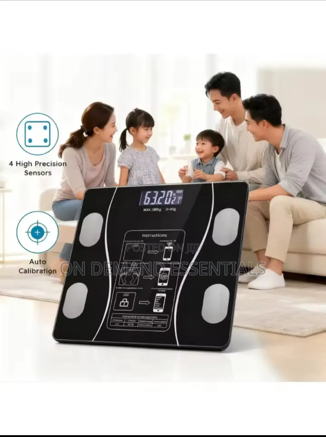 Bluetooth Bmi Rechargeable Weighing Scale