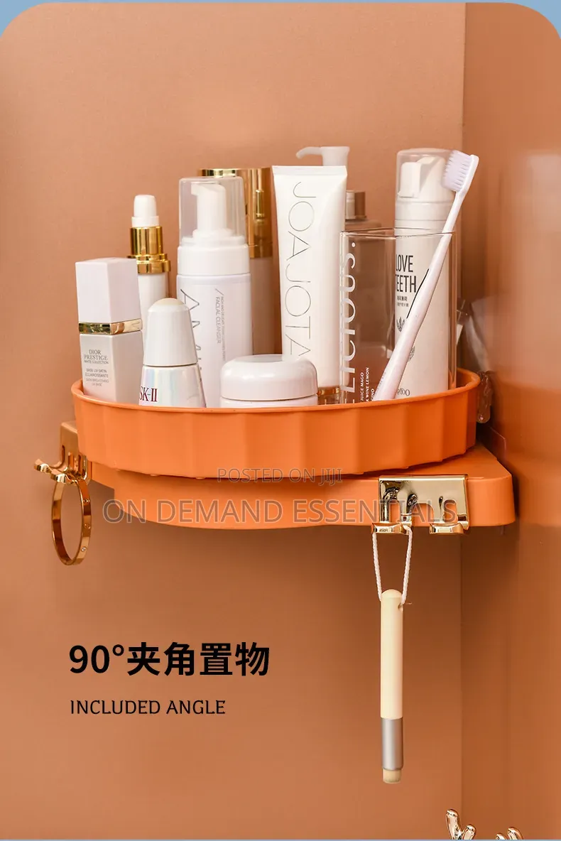 Rotating Triangle Bathroom Rack/ Cosmetic Organizer
