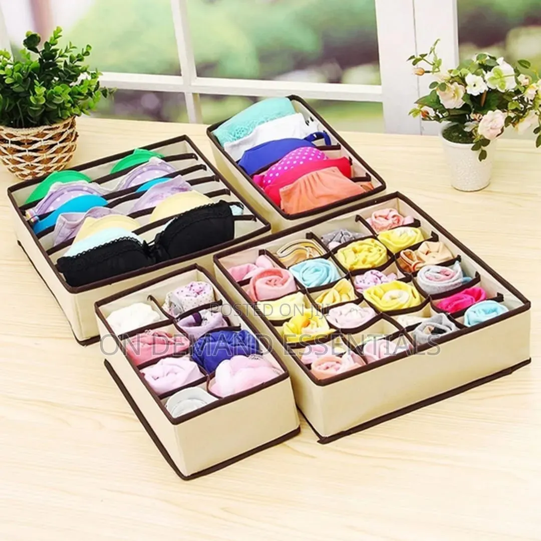 4Pcs Innerwear Organisers With Dividers