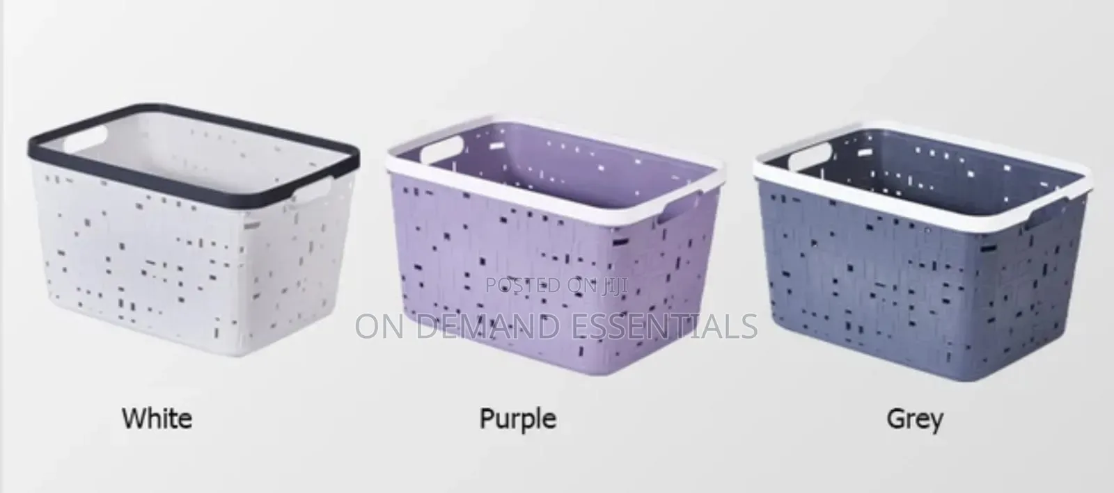 Large Binded Plastic Storage Basket