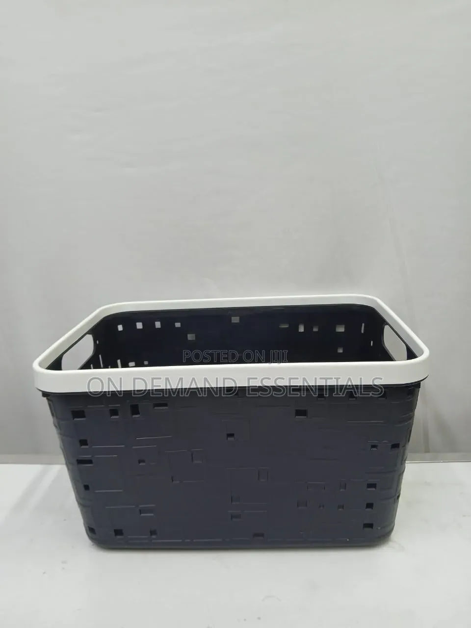 Large Binded Plastic Storage Basket
