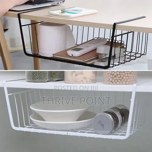 Metallic Under the Shelf Mesh Rack Cabinet Organizer
