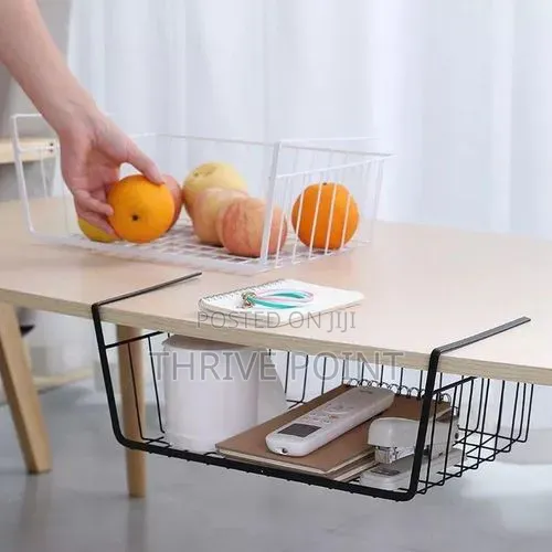 Metallic Under the Shelf Mesh Rack Cabinet Organizer