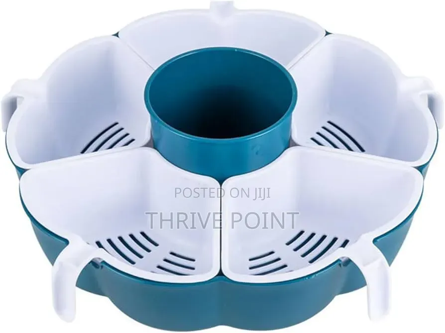 Multifunctional 5 Slot Rotating Vegetable Preparational Bowl