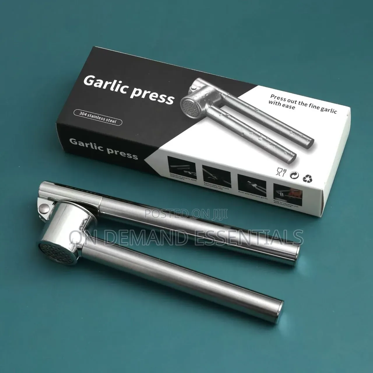 Stainless Steel Garlic Crusher