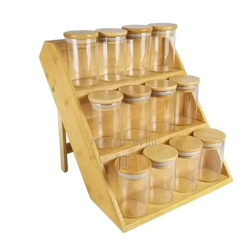 3 Tier Bamboo Spice Rack