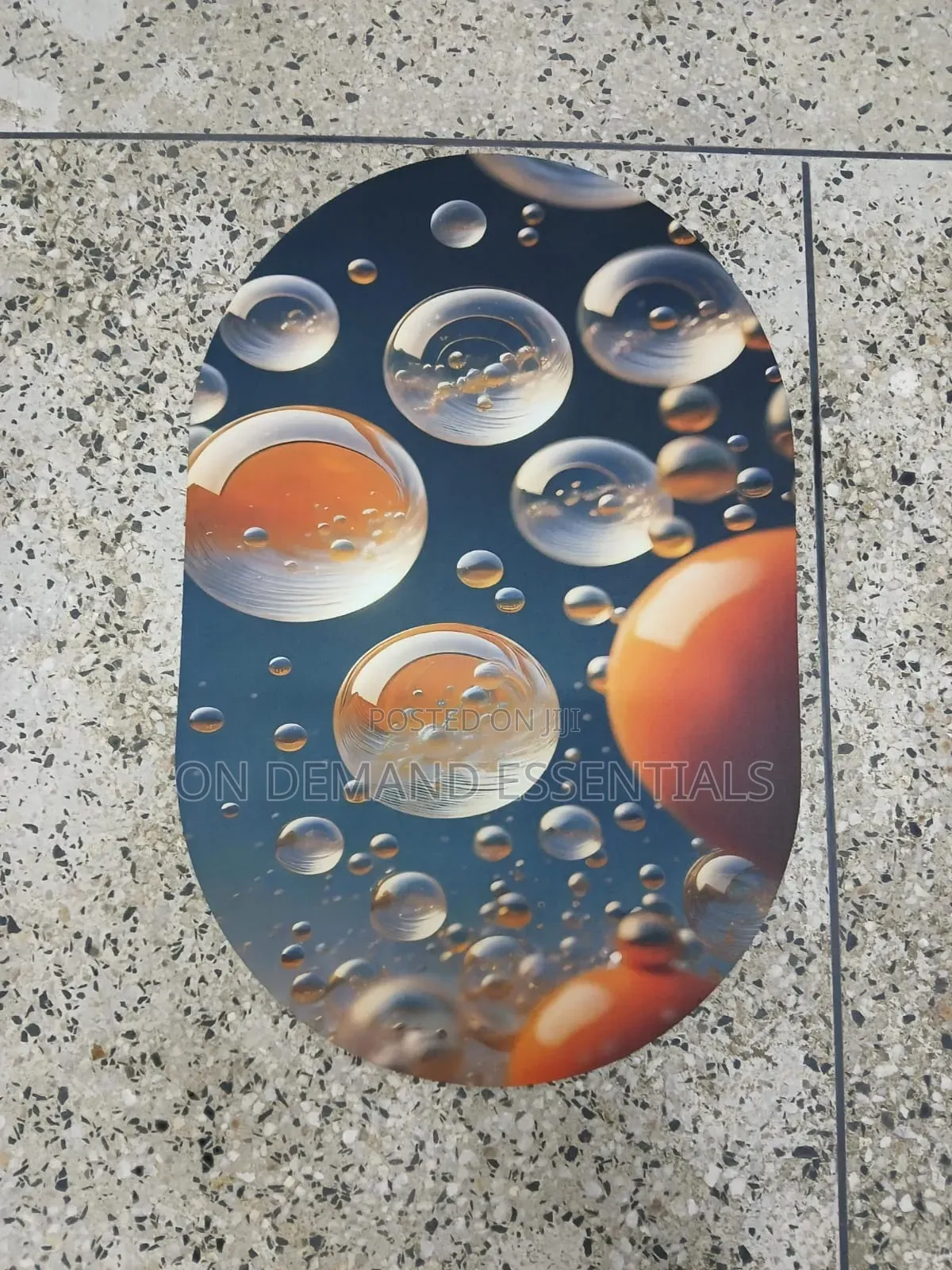 Big Size Oval 48*78cm* Bathroom/ Door Mats With Rubber Underside