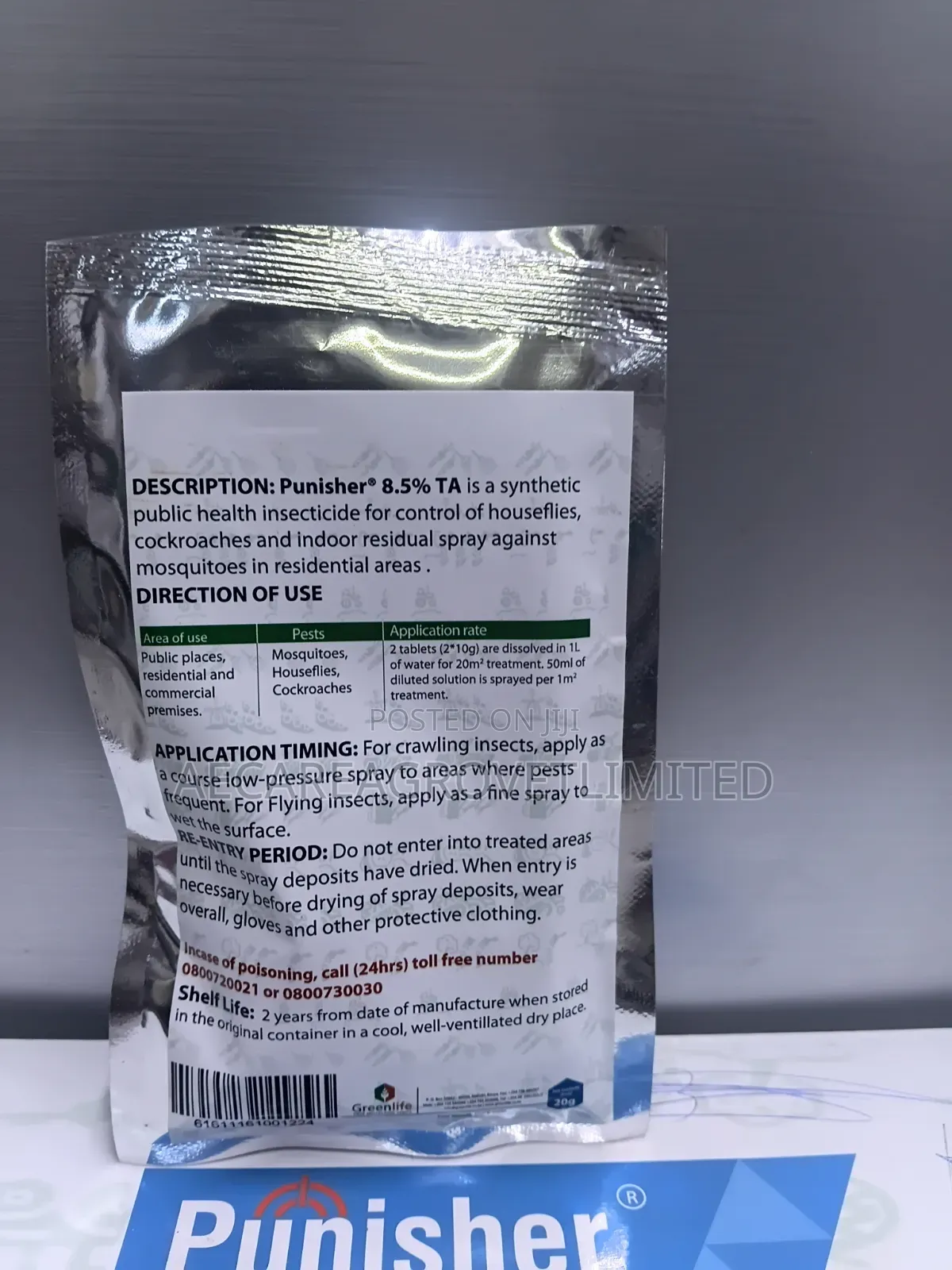 Punisher 85 Ta 20 G Insecticide Cockroach