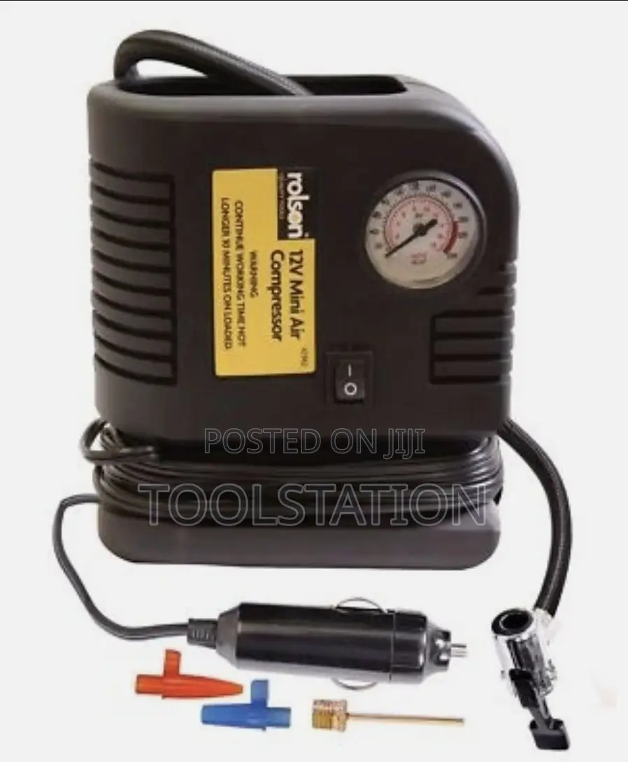 AIR COMPRESSOR MINI 12V (42961) Rolson Brand Heavy Duty