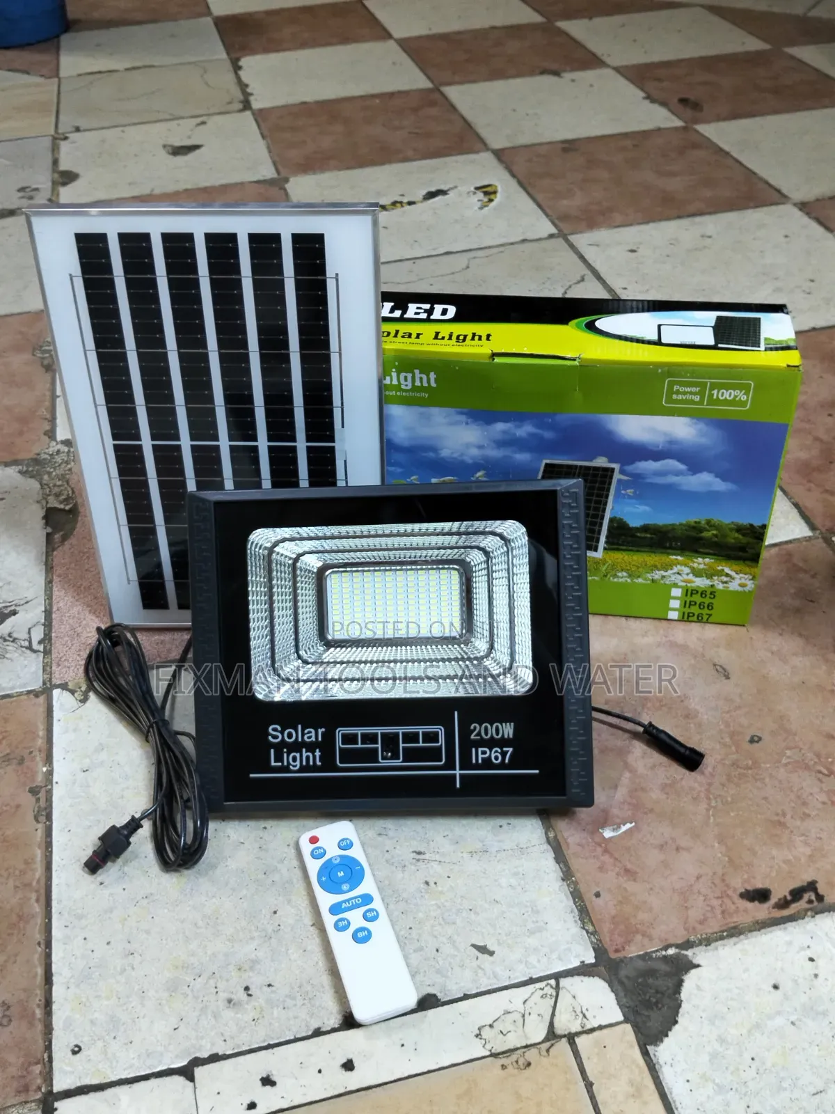 Brazil Solar Flood Light 200Watts Big Body With Stand and Remote