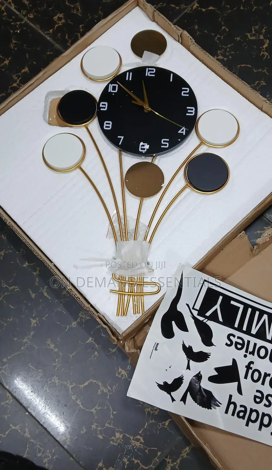 Geometric Shaped Wall Clock 
Home Decor