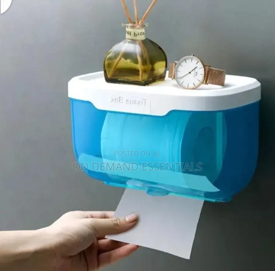 Tissue Holder Wall Mountable With Adhesive Stickers