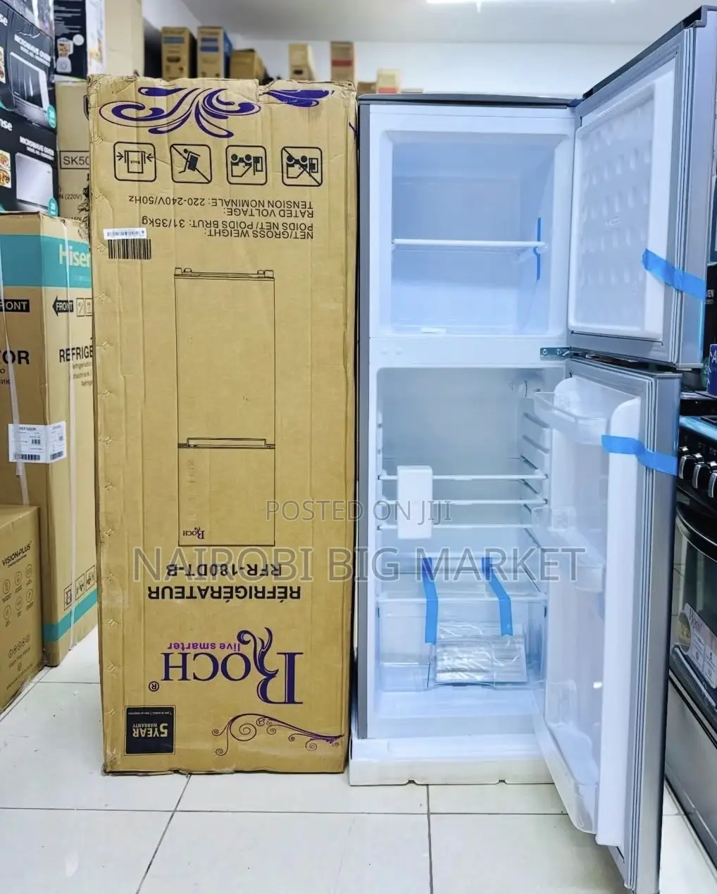 Roch134litres Double Door Fridge