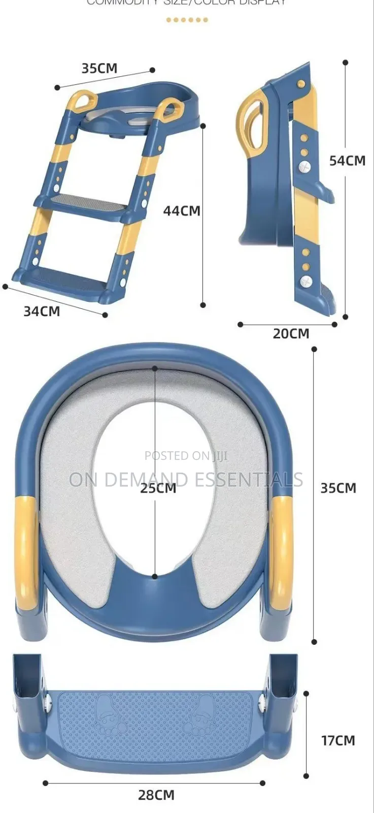 Kids Training Toilet Ladder Seat With PVC Cushion