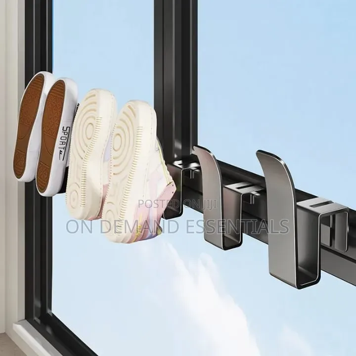 2pcs Multi-Functional Wall-Mounted Balcony ShoeRack Quick-Drying
