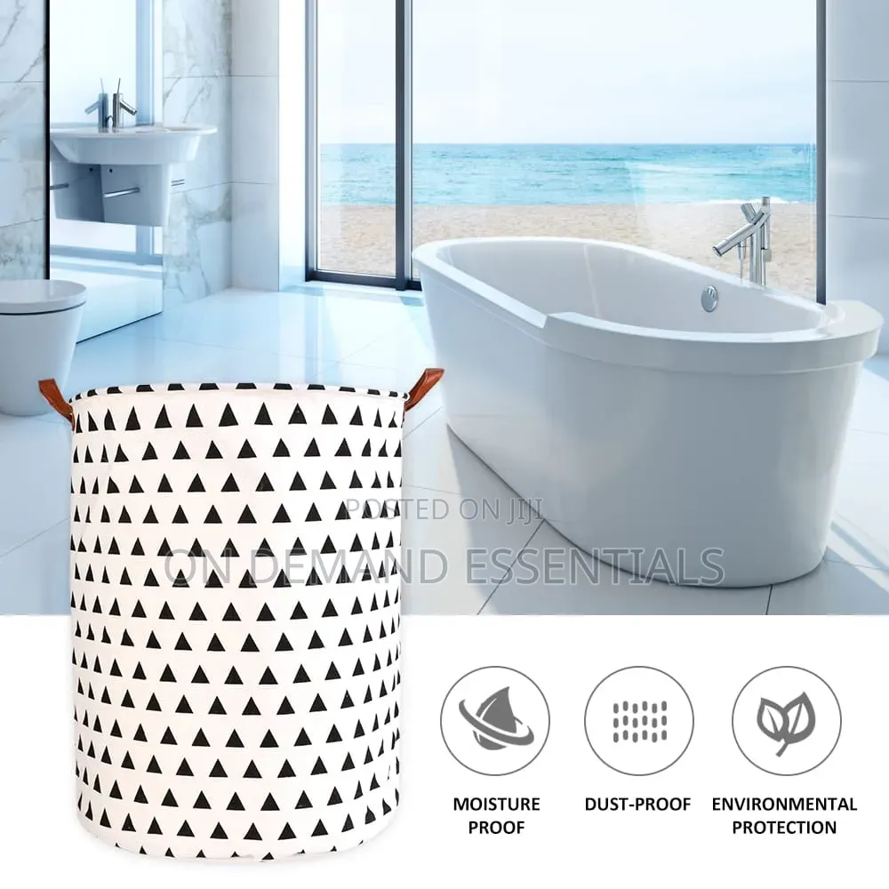 Foldable Cotton Linen Laundry Basket
