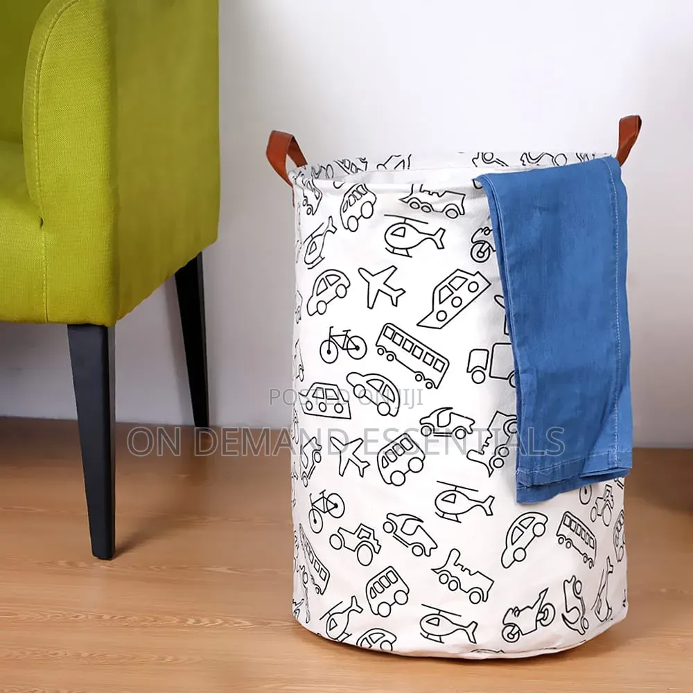 Foldable Cotton Linen Laundry Basket