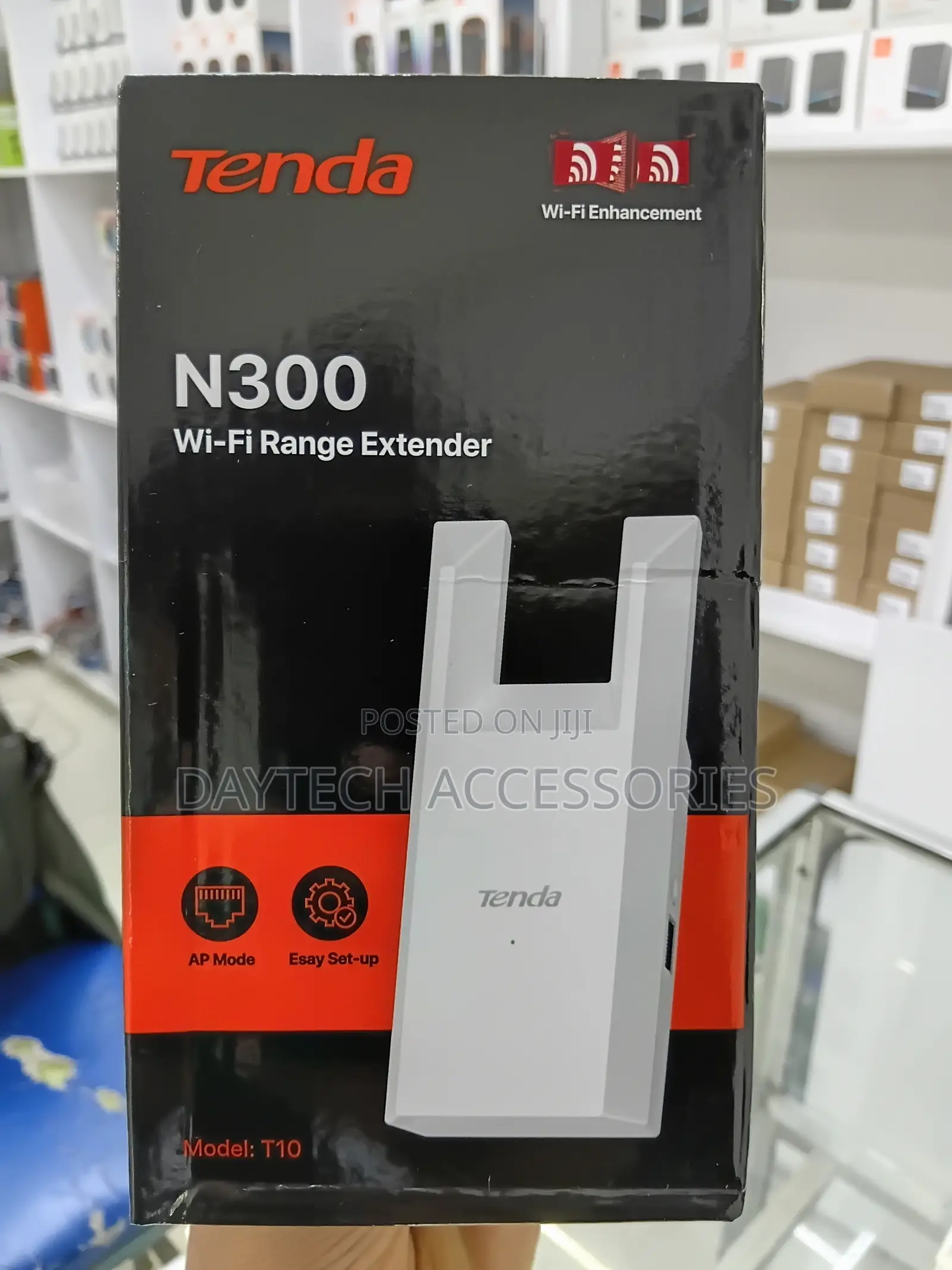 Tenda T10 N300 Wi-Fi Range Extender - 300Mbps Compact Design - White