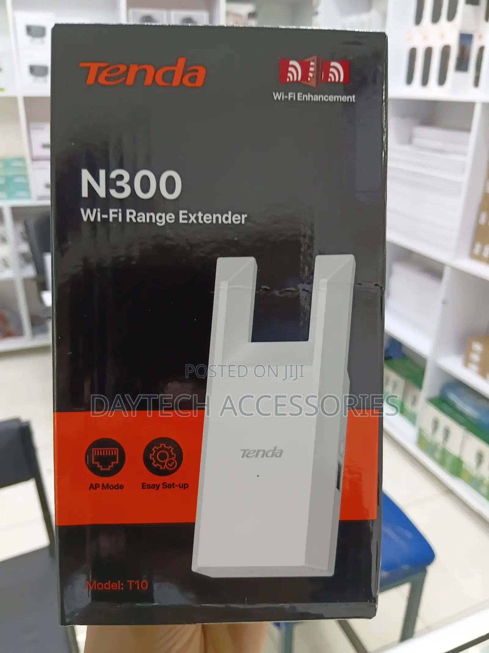 Tenda T10 N300 Wi-Fi Range Extender - 300Mbps Compact Design - White