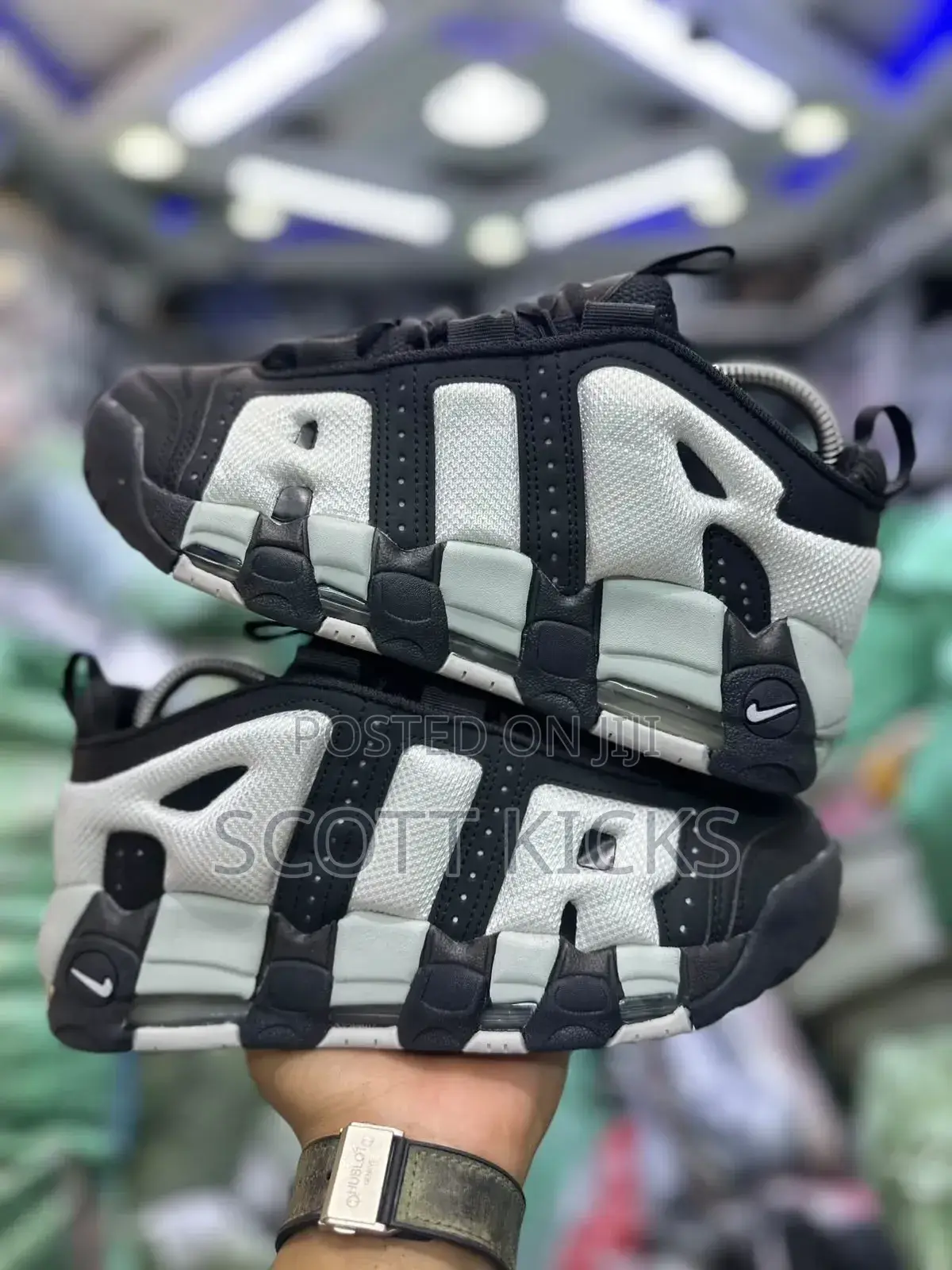 Nike Air More Uptempo Low in the "Black/Photon Dust"