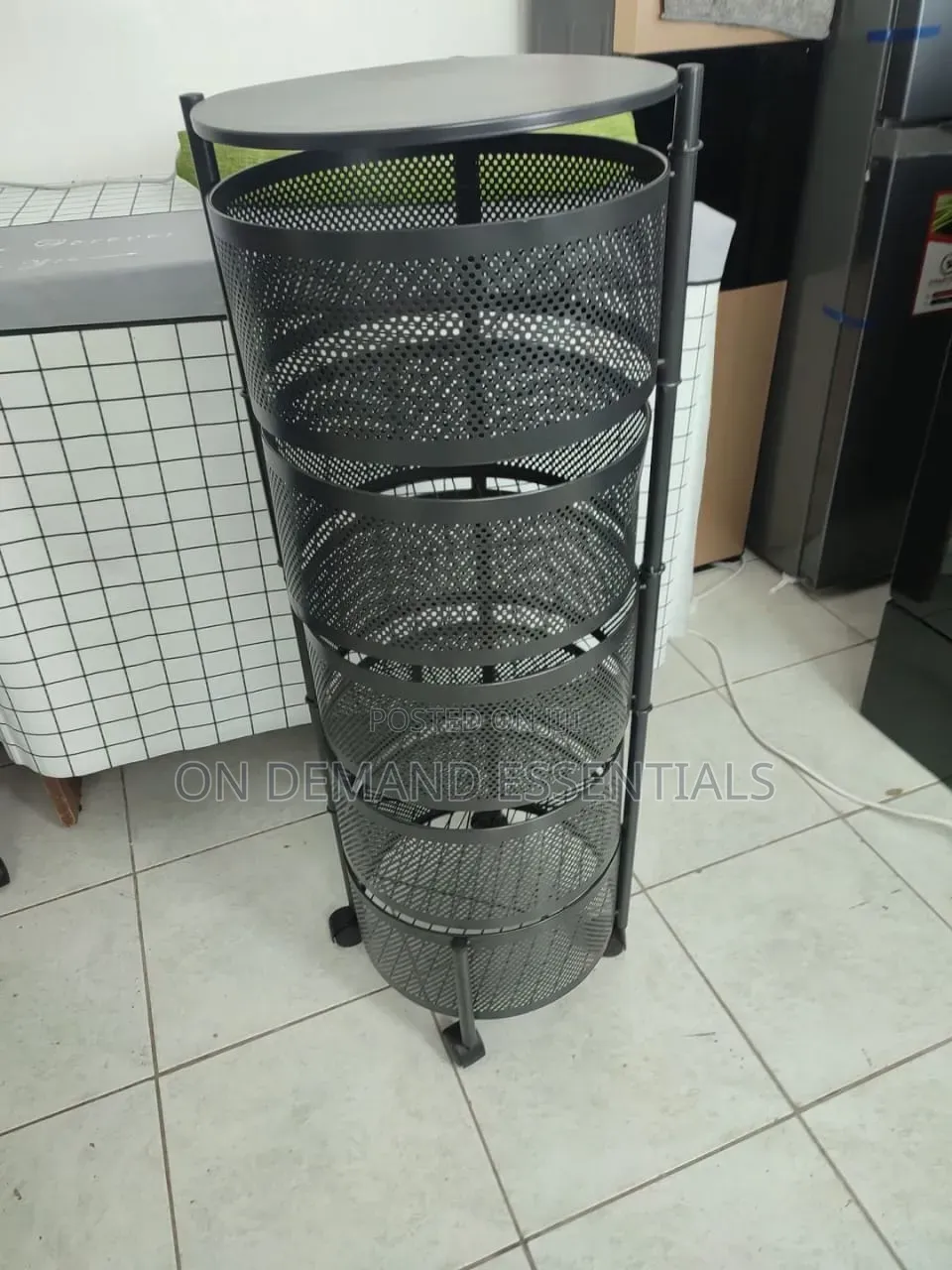 5 Tier Round Design Rotating Fruit Vegetable Rack