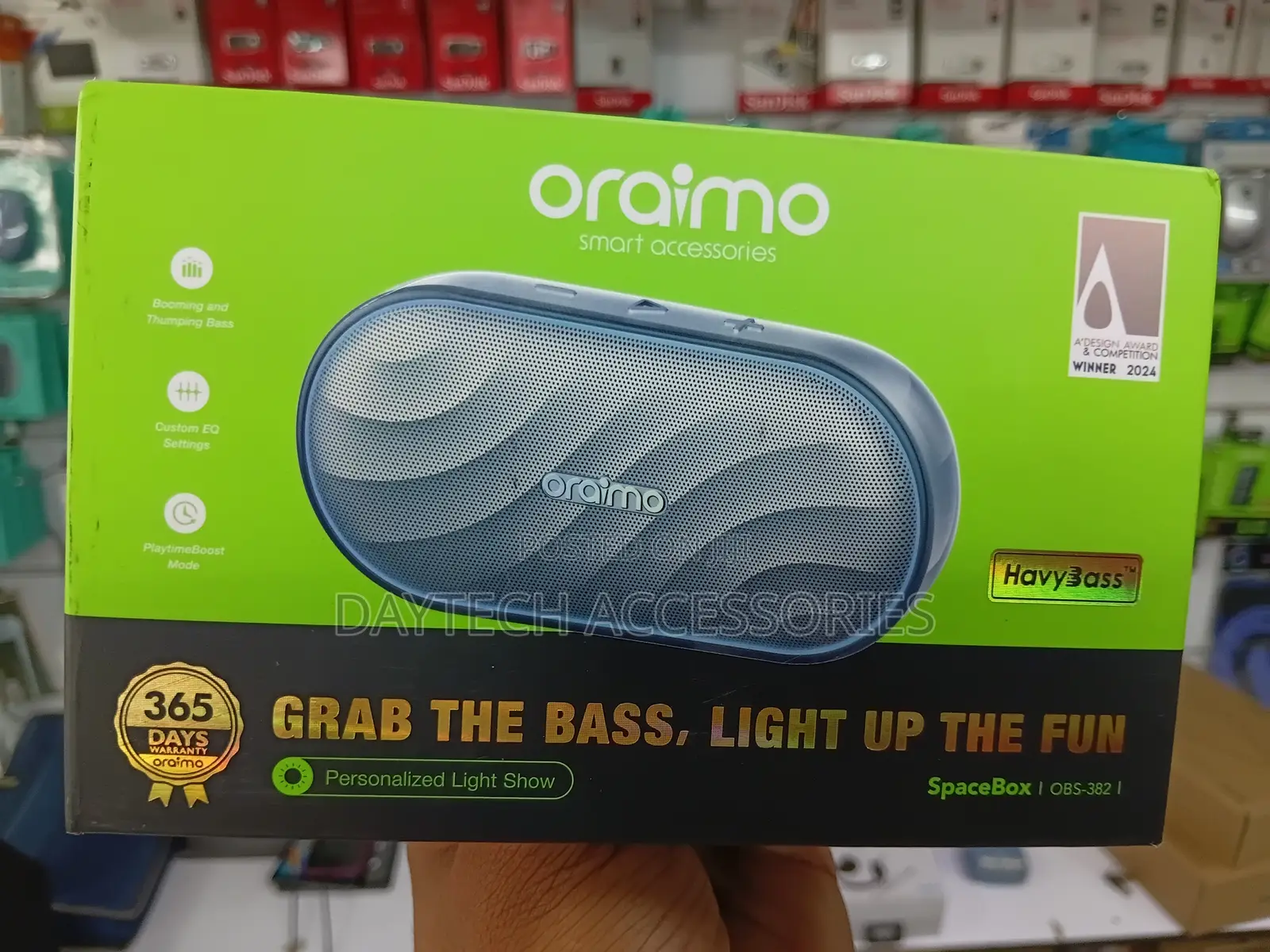 Oraimo SpaceBox 8W FM Wireless Speaker - Black